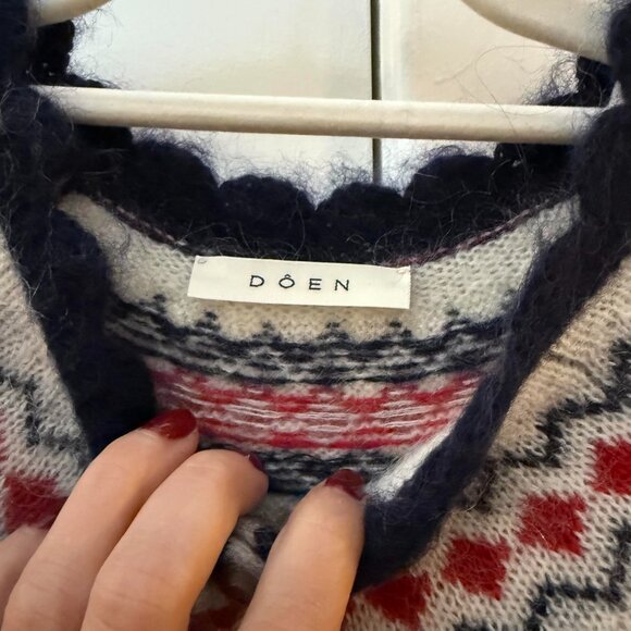 DÔEN Amble Fair Isle-Inspired Mohair-Blend Cardigan (Medium) - Picture 11 of 16
